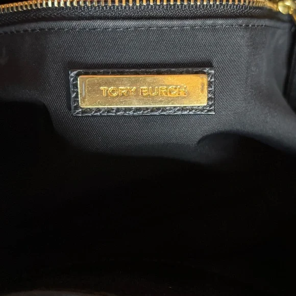 Tory Burch Black Tote with Gold Accents - Picture 7 of 10